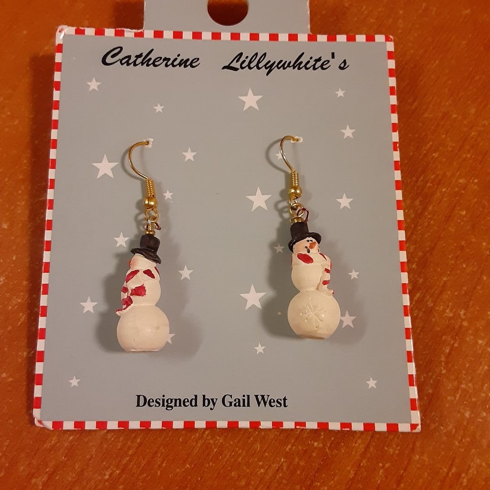 Snowman Earrings